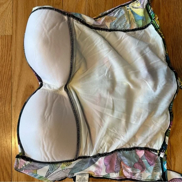 La Blanca Multicolor Patterned Swim Top Sz 12 - Picture 6 of 10